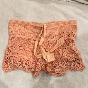 Shorts color peach size XS lost shorts lace